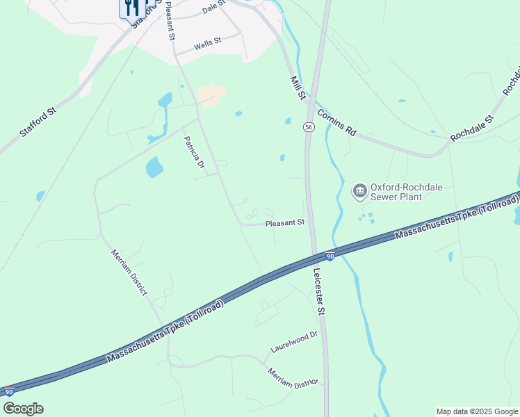 map of restaurants, bars, coffee shops, grocery stores, and more near Unnamed Road in Oxford