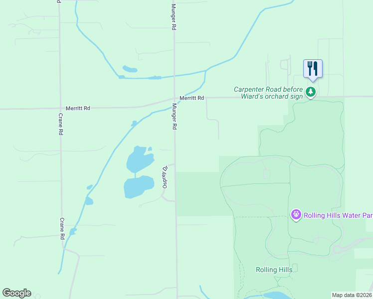 map of restaurants, bars, coffee shops, grocery stores, and more near 7235 Munger Road in Ypsilanti