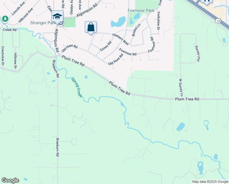 map of restaurants, bars, coffee shops, grocery stores, and more near 1201 Plum Tree Road in Barrington