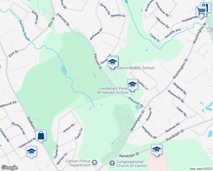 map of restaurants, bars, coffee shops, grocery stores, and more near in Canton