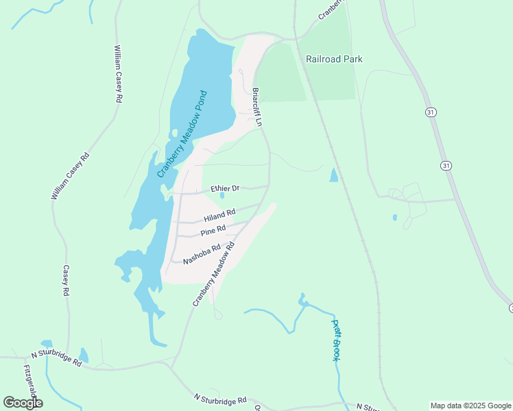 map of restaurants, bars, coffee shops, grocery stores, and more near 5 Hiland Road in Charlton