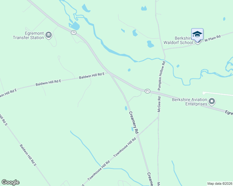 map of restaurants, bars, coffee shops, grocery stores, and more near 105 Creamery Rd in Egremont