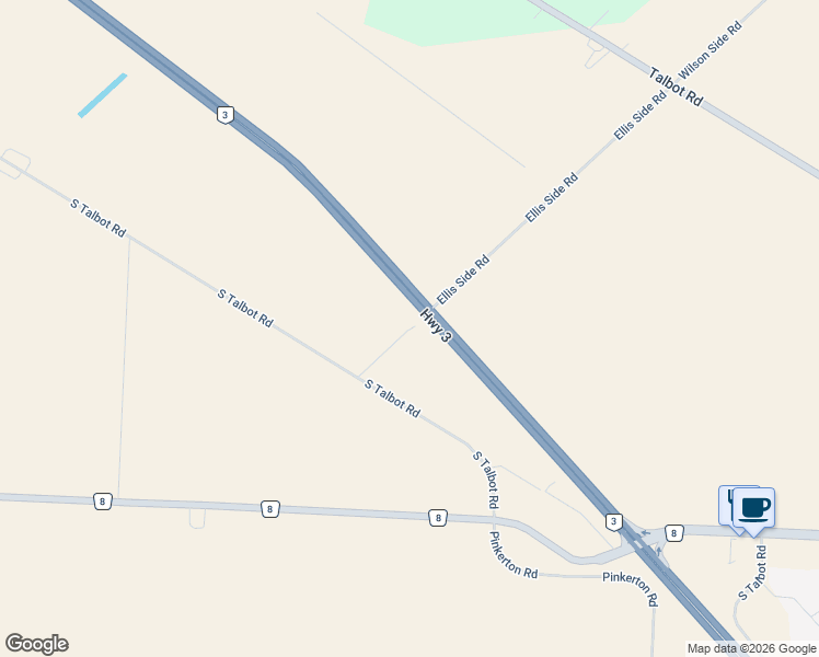 map of restaurants, bars, coffee shops, grocery stores, and more near Ellis Side Road in Essex