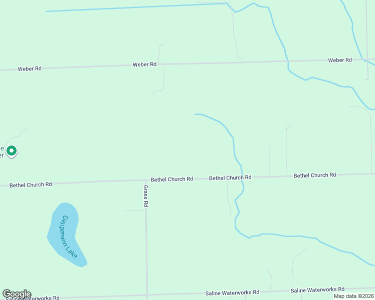 map of restaurants, bars, coffee shops, grocery stores, and more near 6300 Bethel Church Road in Saline