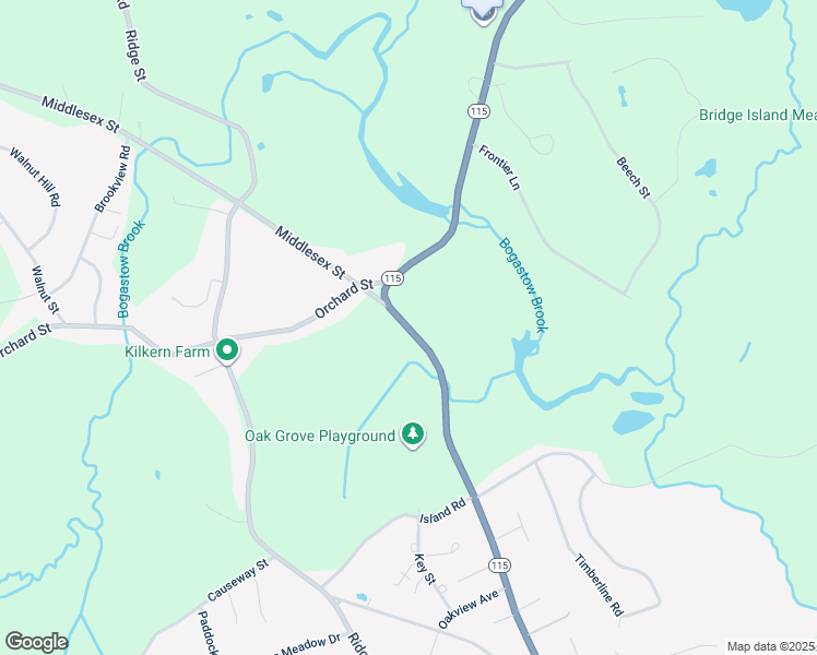 map of restaurants, bars, coffee shops, grocery stores, and more near 445 Exchange Street in Millis