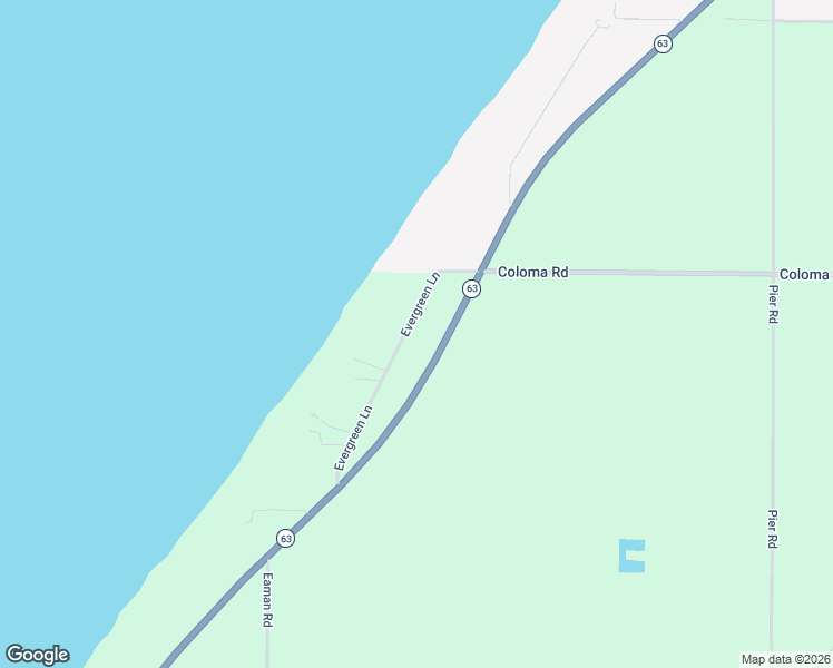map of restaurants, bars, coffee shops, grocery stores, and more near 3095 Evergreen Lane in Benton Harbor