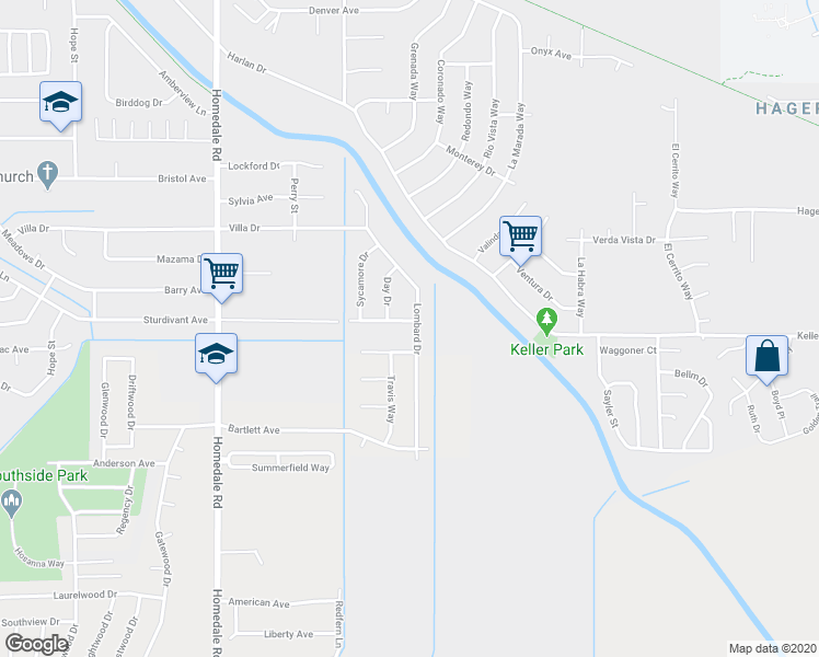 map of restaurants, bars, coffee shops, grocery stores, and more near 5812 Sturdivant Avenue in Klamath Falls
