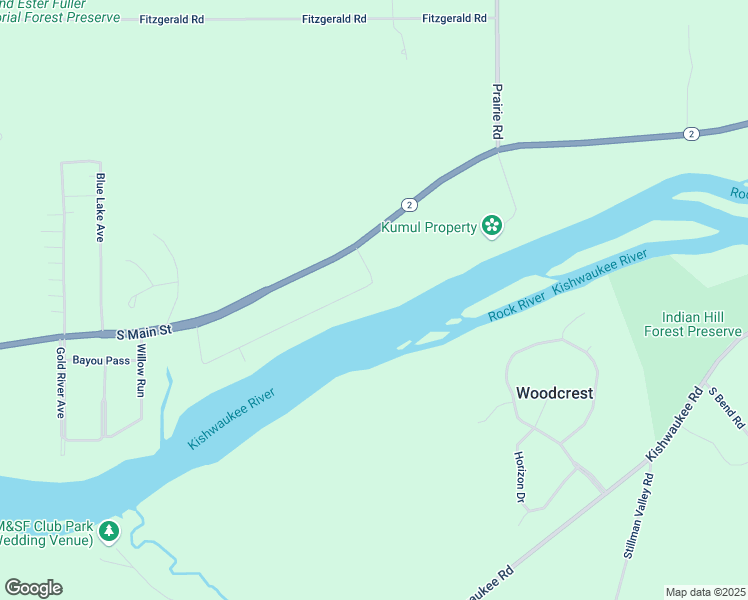 map of restaurants, bars, coffee shops, grocery stores, and more near 9910 Silver Creek Road in Rockford