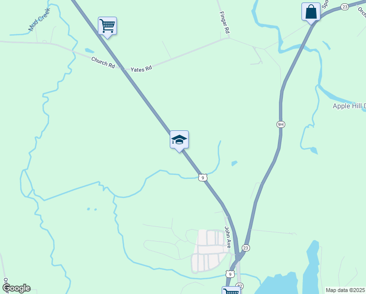 map of restaurants, bars, coffee shops, grocery stores, and more near 3567 New York State Bicycle Route 9 in Hudson
