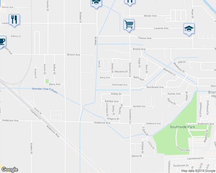 map of restaurants, bars, coffee shops, grocery stores, and more near 3872 Sturdivant Avenue in Klamath Falls