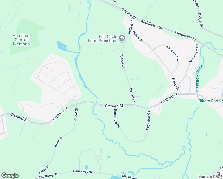 map of restaurants, bars, coffee shops, grocery stores, and more near 112 Orchard Street in Millis