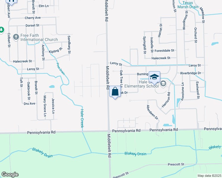 map of restaurants, bars, coffee shops, grocery stores, and more near 16259 Middlebelt Road in Romulus