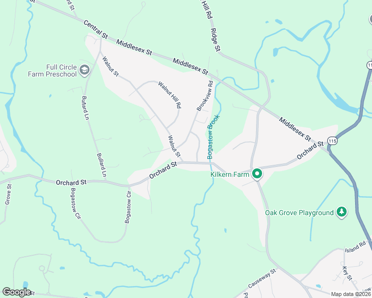 map of restaurants, bars, coffee shops, grocery stores, and more near 6 Brookview Road in Millis
