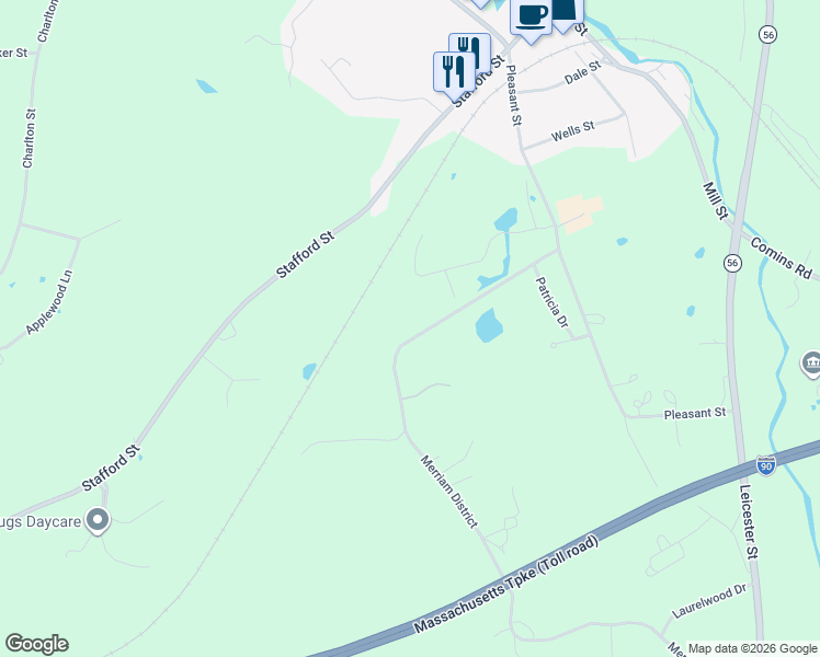 map of restaurants, bars, coffee shops, grocery stores, and more near 71 Merriam District in Oxford