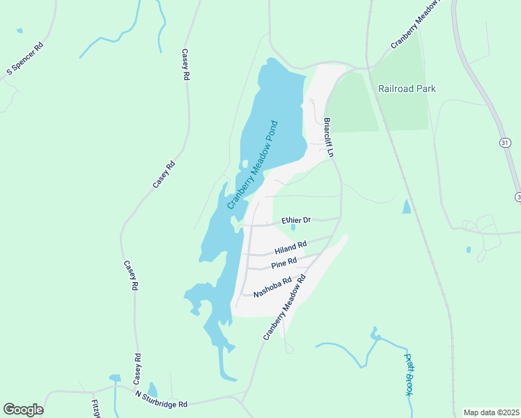 map of restaurants, bars, coffee shops, grocery stores, and more near 6 1st Street in Spencer