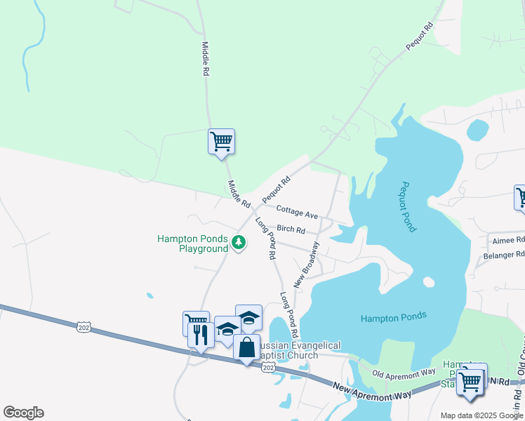map of restaurants, bars, coffee shops, grocery stores, and more near 141 Old Stage Road in Westfield