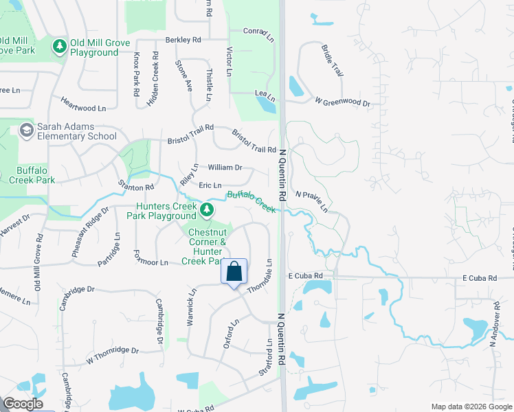 map of restaurants, bars, coffee shops, grocery stores, and more near 693 Sheridan Court in Lake Zurich