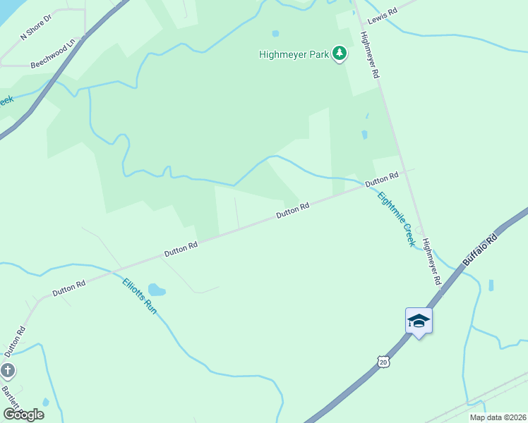 map of restaurants, bars, coffee shops, grocery stores, and more near 7674 Dutton Rd in Erie