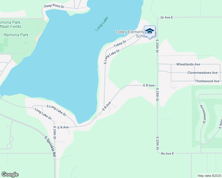 map of restaurants, bars, coffee shops, grocery stores, and more near 9015 East Long Lake Drive in Scotts