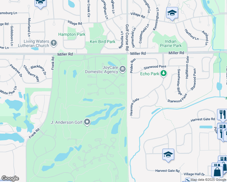 map of restaurants, bars, coffee shops, grocery stores, and more near 7 12 Lakes Court in Lake in the Hills