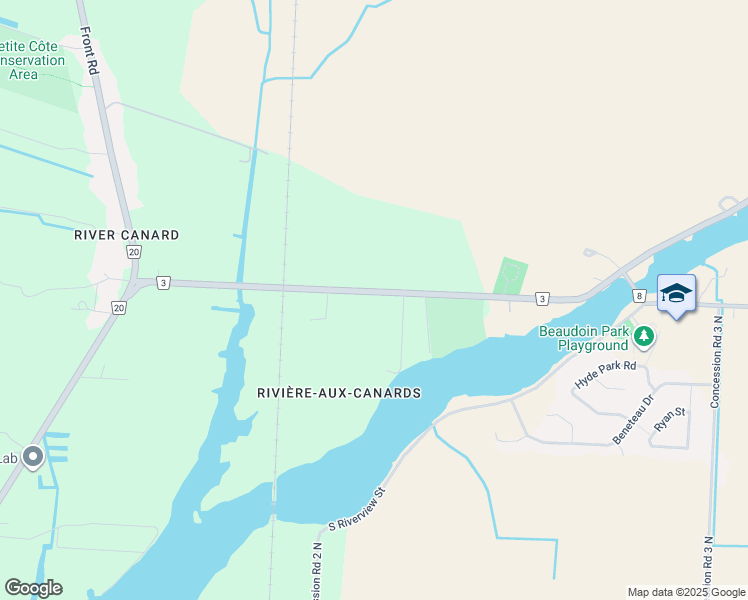 map of restaurants, bars, coffee shops, grocery stores, and more near 9516 Malden Road in Windsor