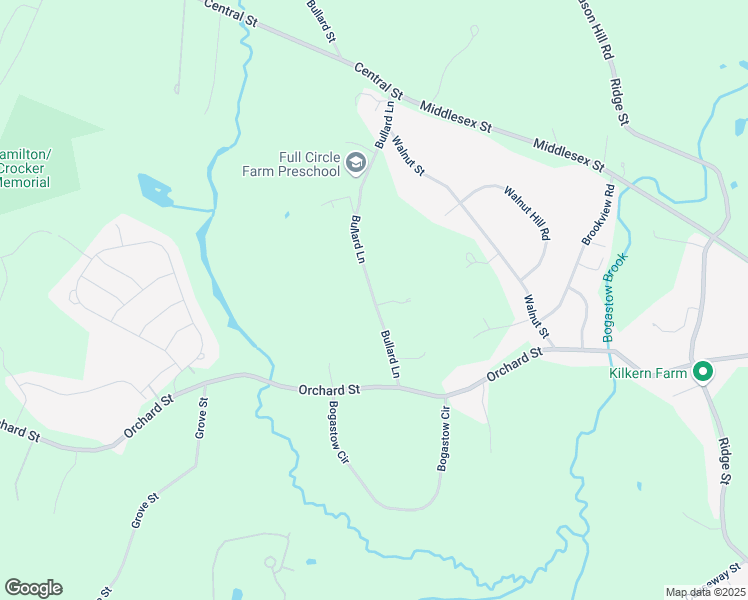map of restaurants, bars, coffee shops, grocery stores, and more near 33 Bullard Lane in Millis