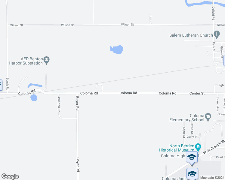 map of restaurants, bars, coffee shops, grocery stores, and more near 5511 Coloma Road in Coloma