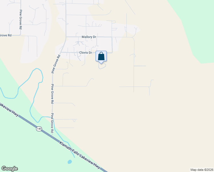 map of restaurants, bars, coffee shops, grocery stores, and more near 4327 Pine Grove Road in Klamath Falls