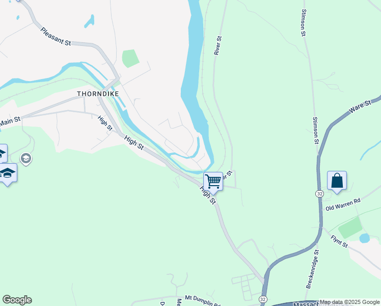 map of restaurants, bars, coffee shops, grocery stores, and more near 4001-4003 Hill Street in Palmer