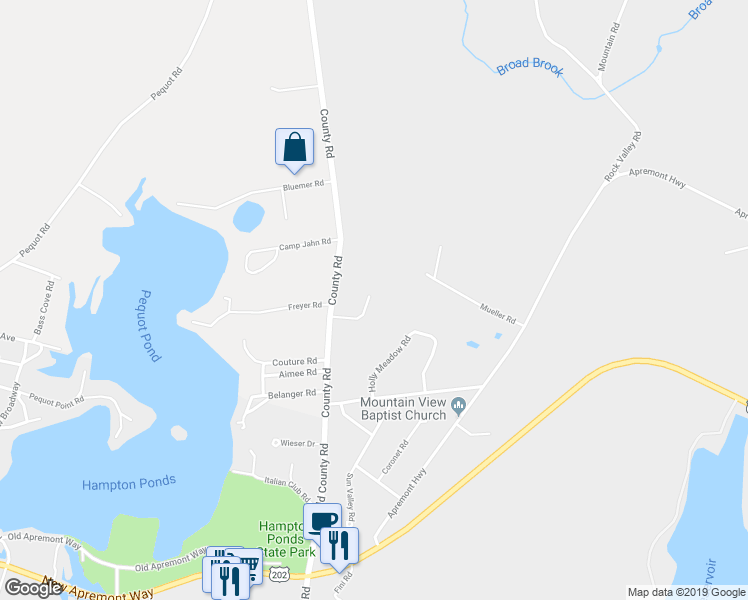 map of restaurants, bars, coffee shops, grocery stores, and more near 610 County Road in Holyoke