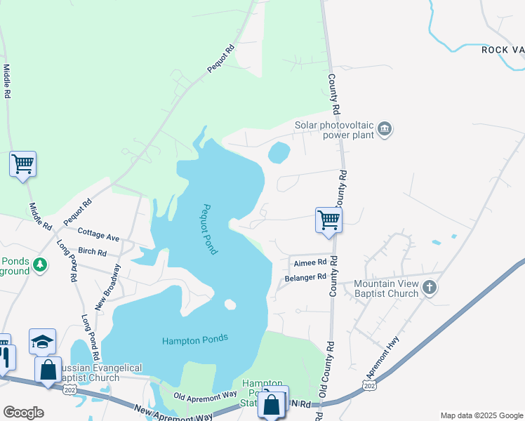 map of restaurants, bars, coffee shops, grocery stores, and more near 22 Freyer Road in Southampton