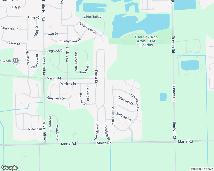 map of restaurants, bars, coffee shops, grocery stores, and more near 7045 Maplelawn Drive in Ypsilanti