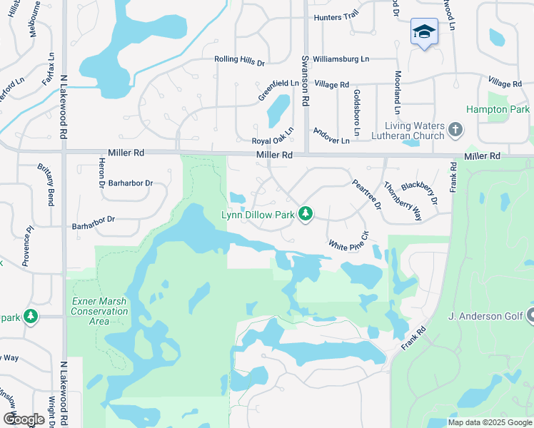 map of restaurants, bars, coffee shops, grocery stores, and more near 11 Redbud Court in Lake in the Hills