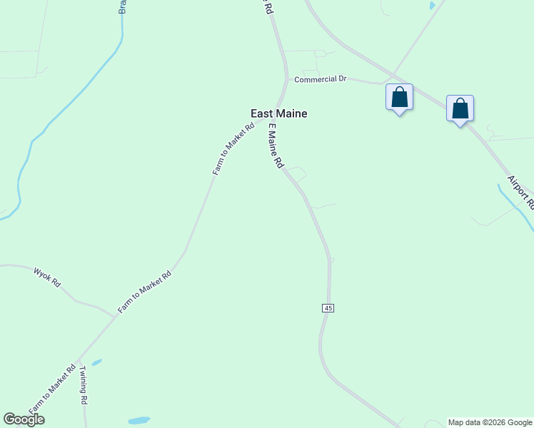 map of restaurants, bars, coffee shops, grocery stores, and more near 826 East Maine Road in Johnson City