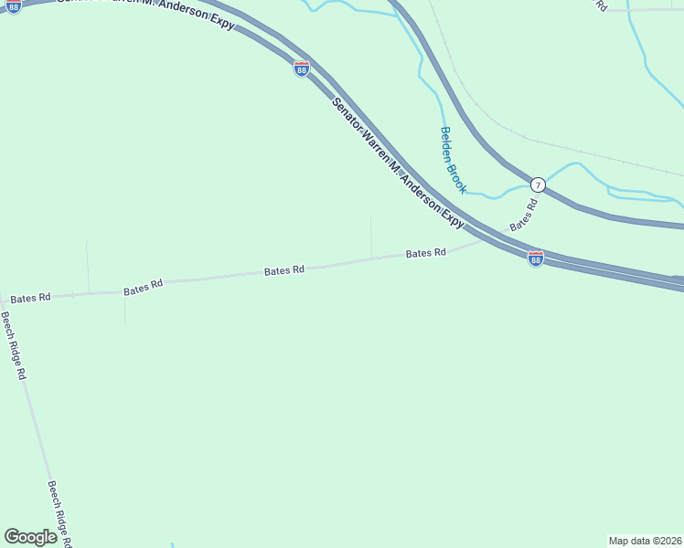 map of restaurants, bars, coffee shops, grocery stores, and more near 174 Bates Road in Harpursville