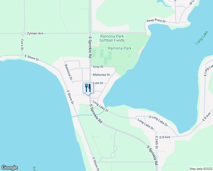 map of restaurants, bars, coffee shops, grocery stores, and more near 8847 Waruf Avenue in Portage