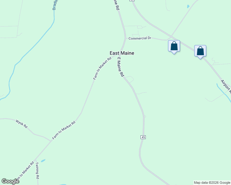 map of restaurants, bars, coffee shops, grocery stores, and more near 826 East Maine Road in Johnson City