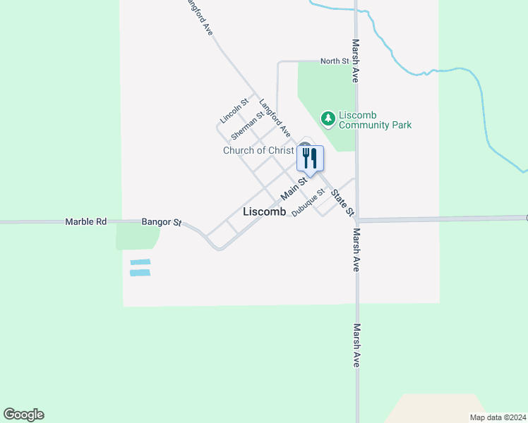map of restaurants, bars, coffee shops, grocery stores, and more near in Liscomb