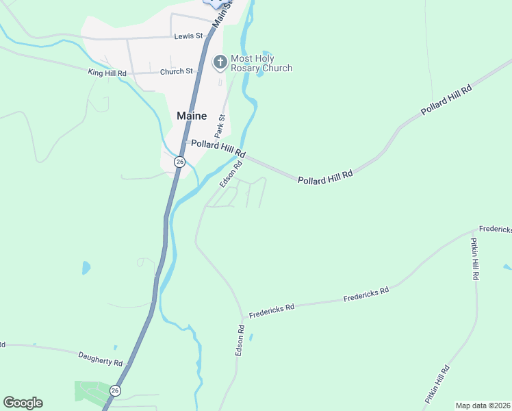 map of restaurants, bars, coffee shops, grocery stores, and more near Hickory Lane in Endicott