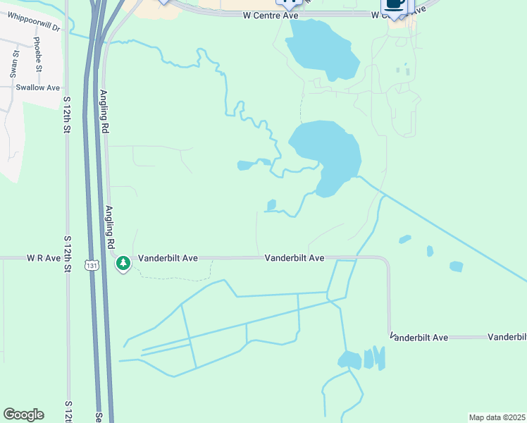 map of restaurants, bars, coffee shops, grocery stores, and more near 3800 Vanderbilt Avenue in Portage