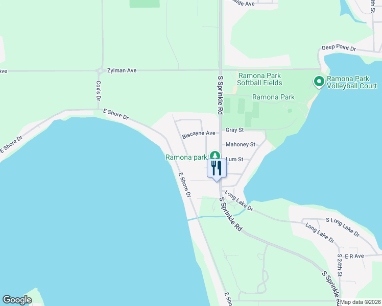 map of restaurants, bars, coffee shops, grocery stores, and more near 8811 Balmoral Street in Portage
