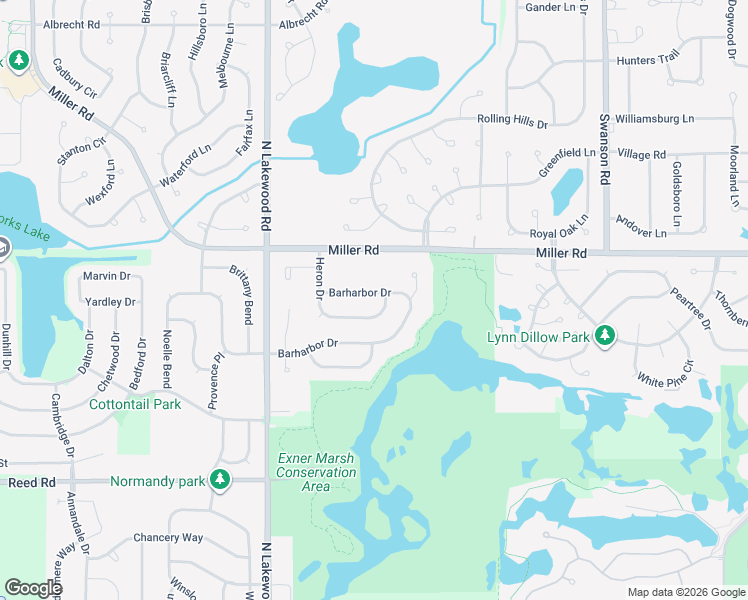 map of restaurants, bars, coffee shops, grocery stores, and more near 4360 Barharbor Drive in Lake in the Hills