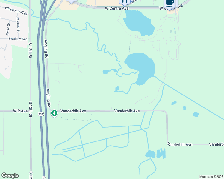 map of restaurants, bars, coffee shops, grocery stores, and more near 3800 Vanderbilt Avenue in Portage