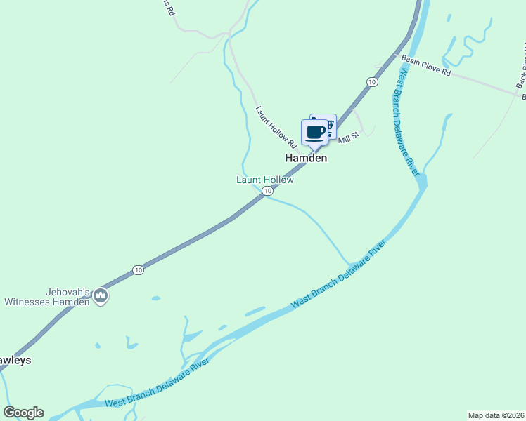 map of restaurants, bars, coffee shops, grocery stores, and more near 35512 New York 10 in Hamden