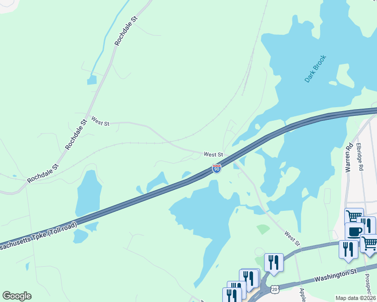 map of restaurants, bars, coffee shops, grocery stores, and more near 182 Auburn Street in Auburn