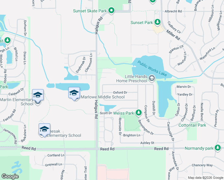 map of restaurants, bars, coffee shops, grocery stores, and more near 10498 Oxford Dr in Huntley