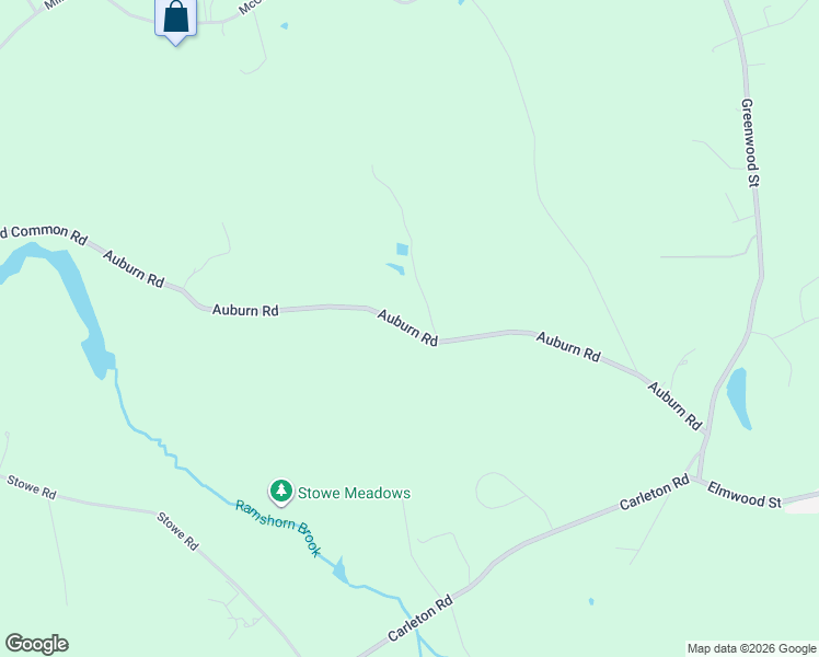 map of restaurants, bars, coffee shops, grocery stores, and more near 47 Auburn Road in Millbury