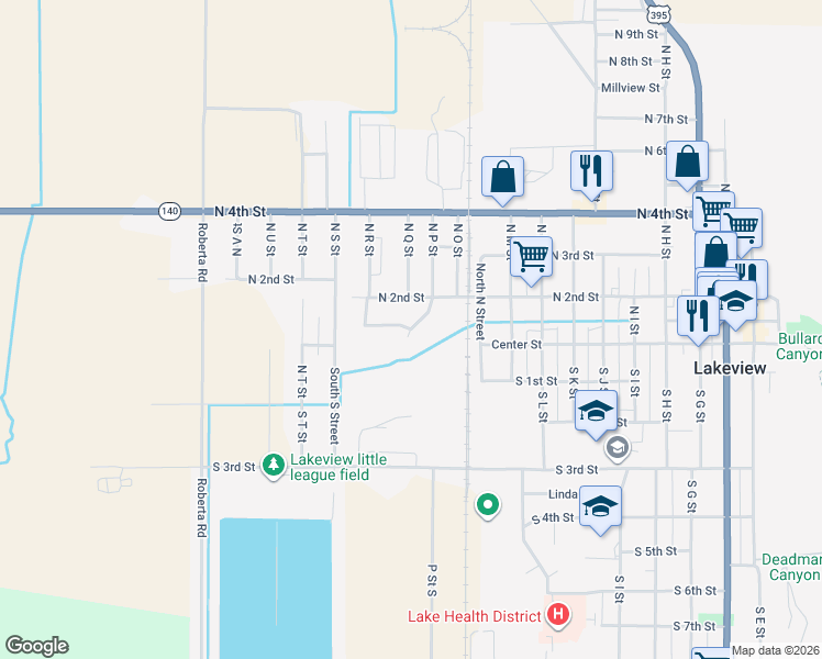 map of restaurants, bars, coffee shops, grocery stores, and more near 1701 Drake Street in Lakeview