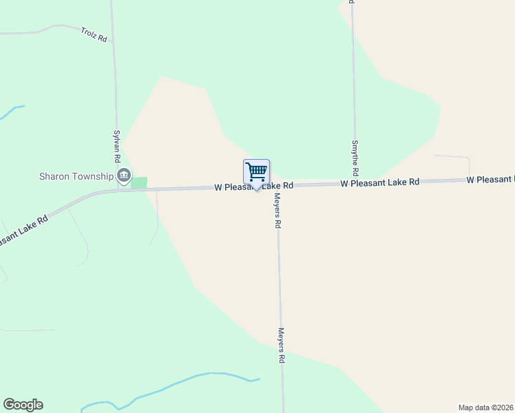 map of restaurants, bars, coffee shops, grocery stores, and more near 18451 West Pleasant Lake Road in Manchester