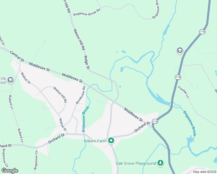 map of restaurants, bars, coffee shops, grocery stores, and more near 254 Ridge Street in Millis